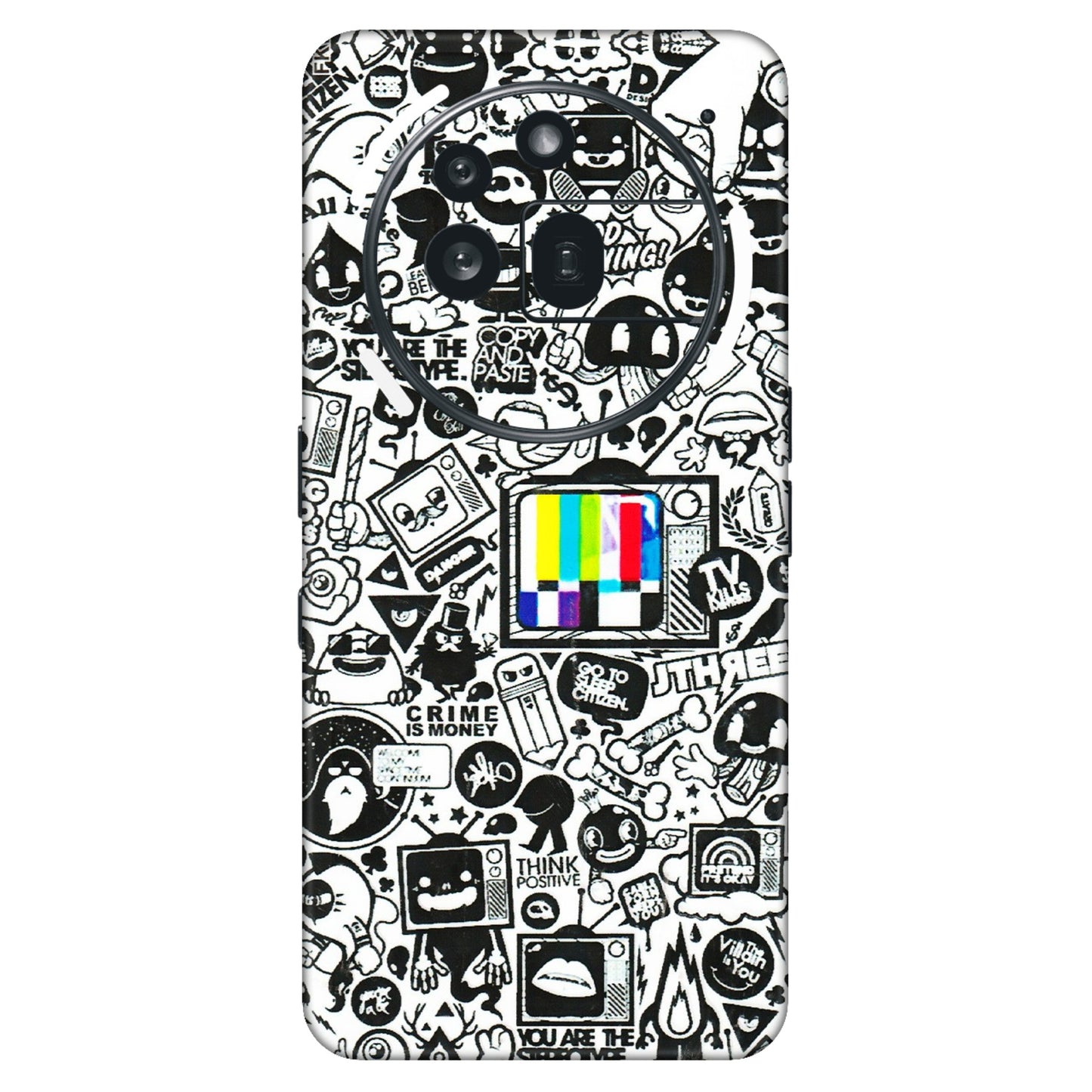 Nothing Phone Skins (All Models) - Doodles Positive Art  Latest - 3D Embossed Finish (L-263) Nothing Phone 3A Pro