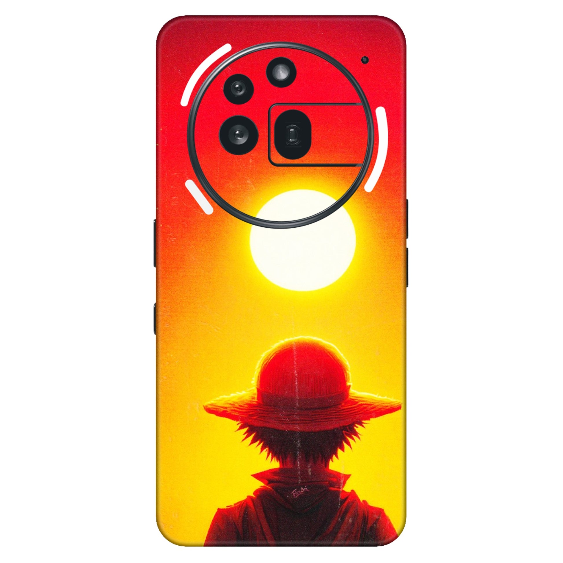Nothing Phone Skins (All Models) - Cool Sunset With Monkey D.Luffy Anime - 3D Embossed Finish (L-329) Nothing Phone 3A Pro