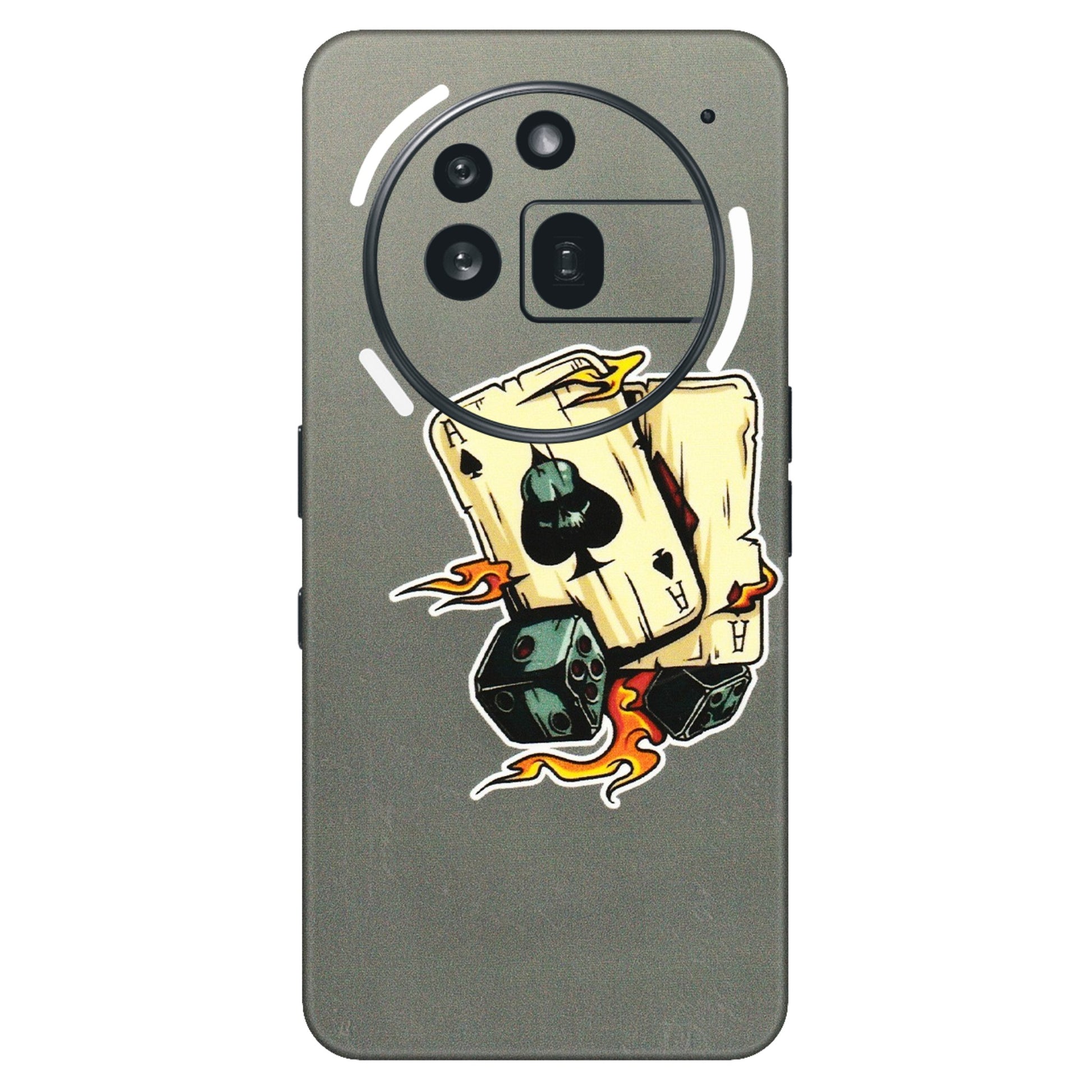Nothing Phone Skins (All Models) - Grey Cards Of Ace - 3D Embossed Finish (L-77) Nothing Phone 3A Pro