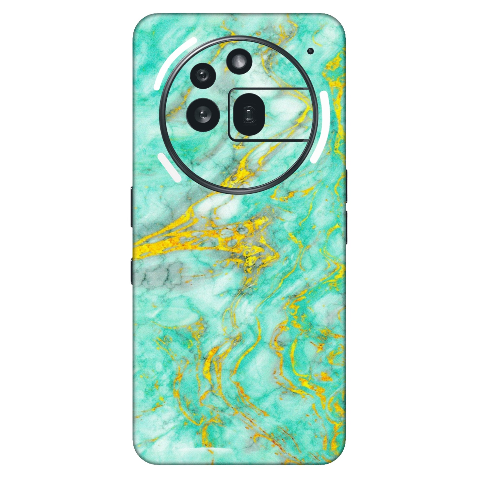 Nothing Phone Skins (All Models) - Green And Gold Marble Feel - Matte Finish (M-16) Nothing Phone 3A Pro