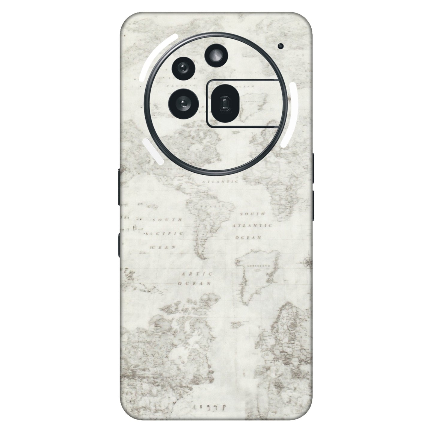 Nothing Phone Skins (All Models) - Tranzy Series World Travel Map - Transparent Finish (T-4) Nothing Phone 3A Pro