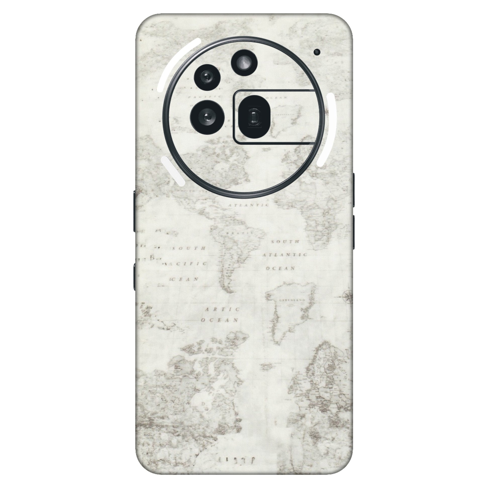 Nothing Phone Skins (All Models) - Tranzy Series World Travel Map - Transparent Finish (T-4) Nothing Phone 3A Pro
