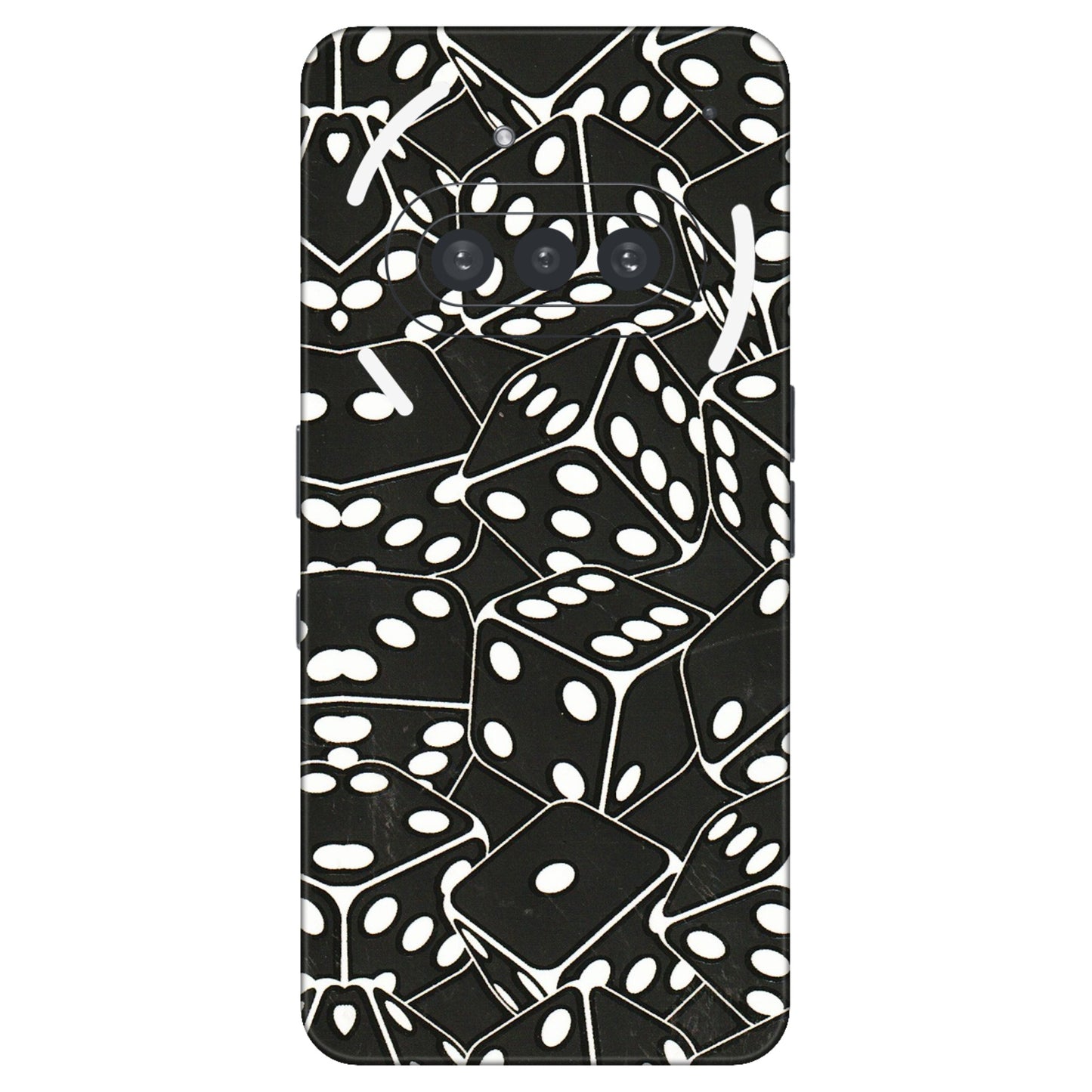 Nothing Phone Skins (All Models) - Big Black Dices - 3D Embossed Finish (L-106) Nothing Phone 3A