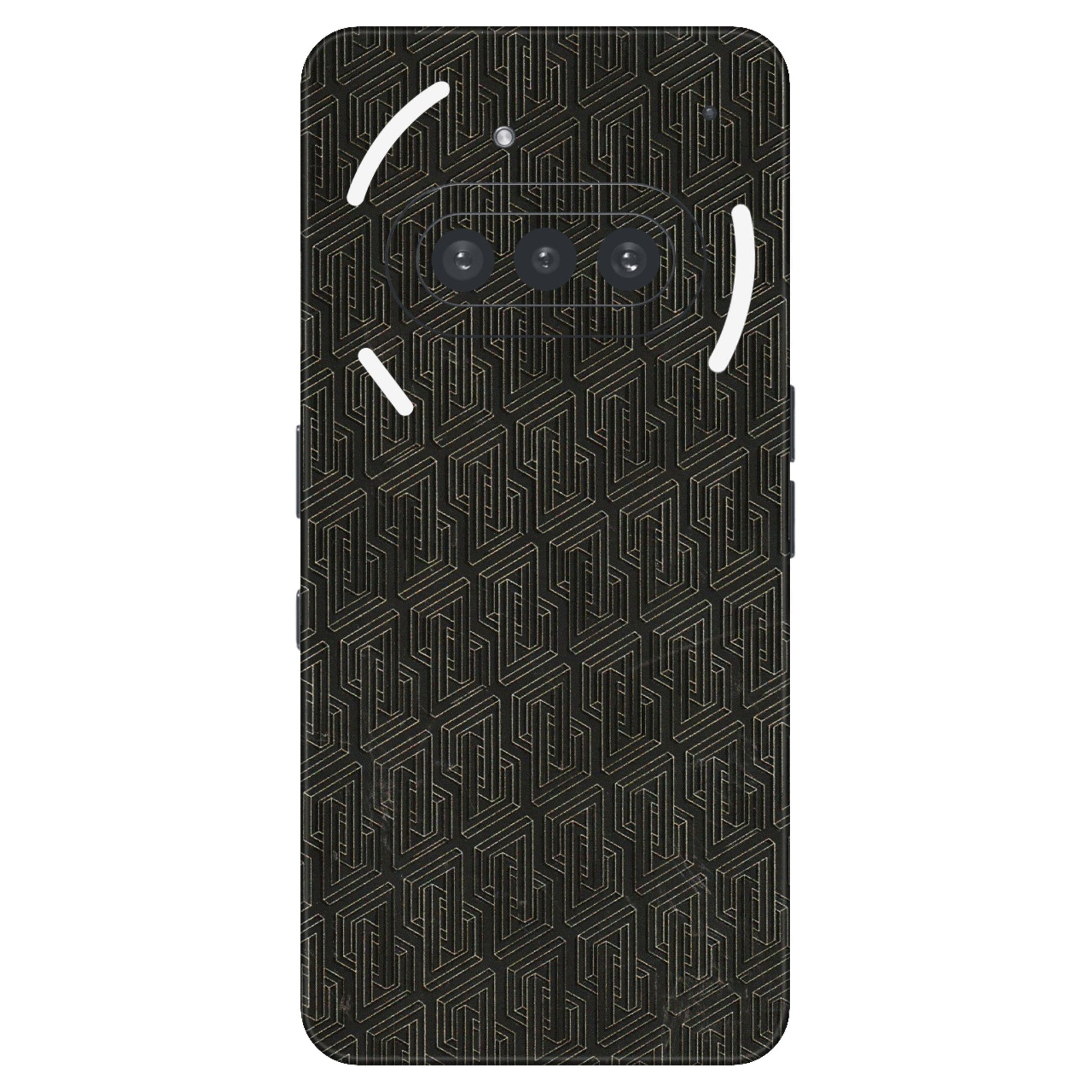 Nothing Phone Skins (All Models) - Black Abstract Pattern - 3D Embossed Finish (L-117) Nothing Phone 3A