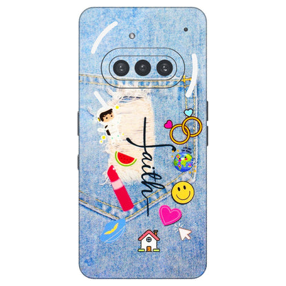 Nothing Phone Skins (All Models) - Denim Jeans Pocket - 3D Embossed Finish (L-134) Nothing Phone 3A