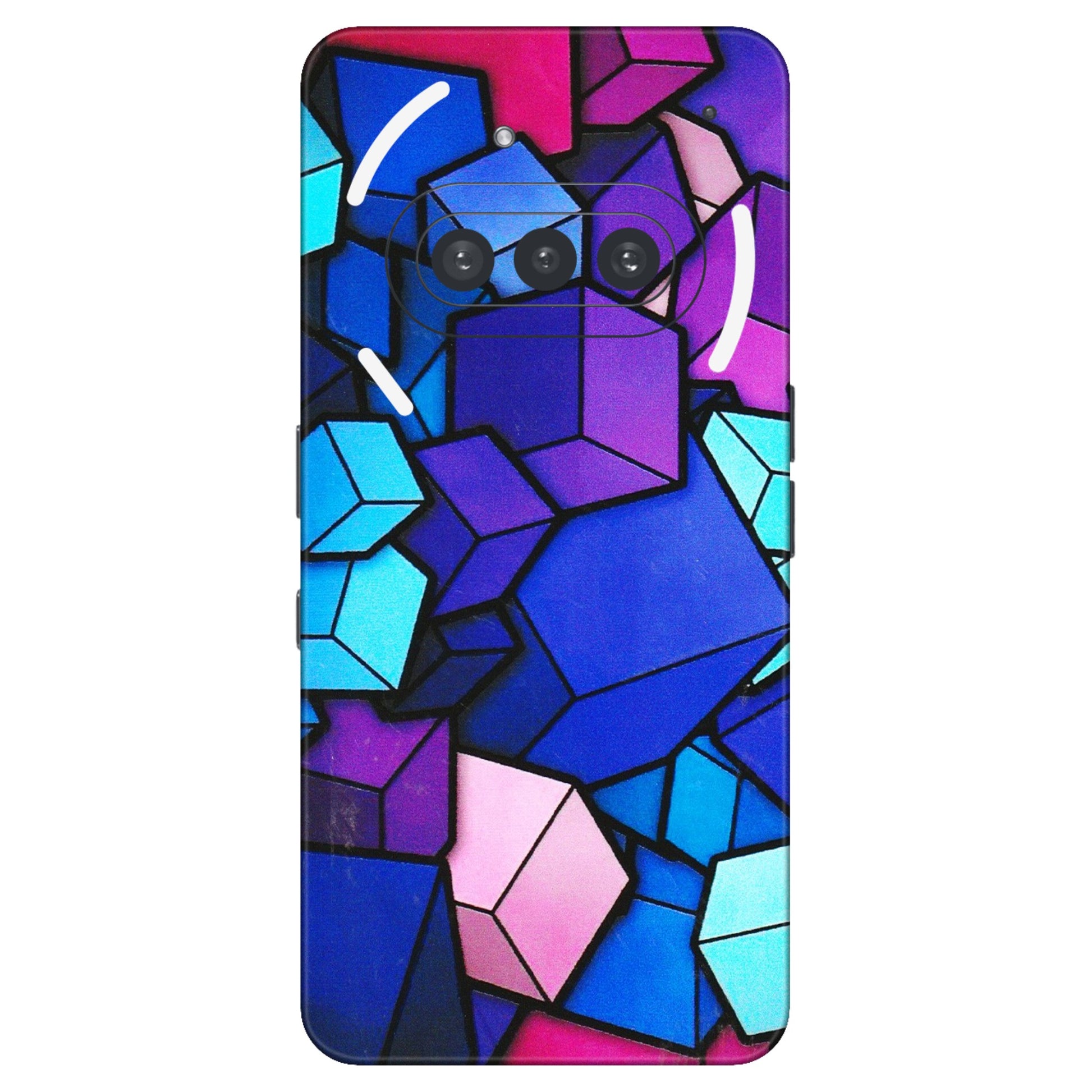 Nothing Phone Skins (All Models) - Cube Doodle - 3D Embossed Finish (L-141) Nothing Phone 3A