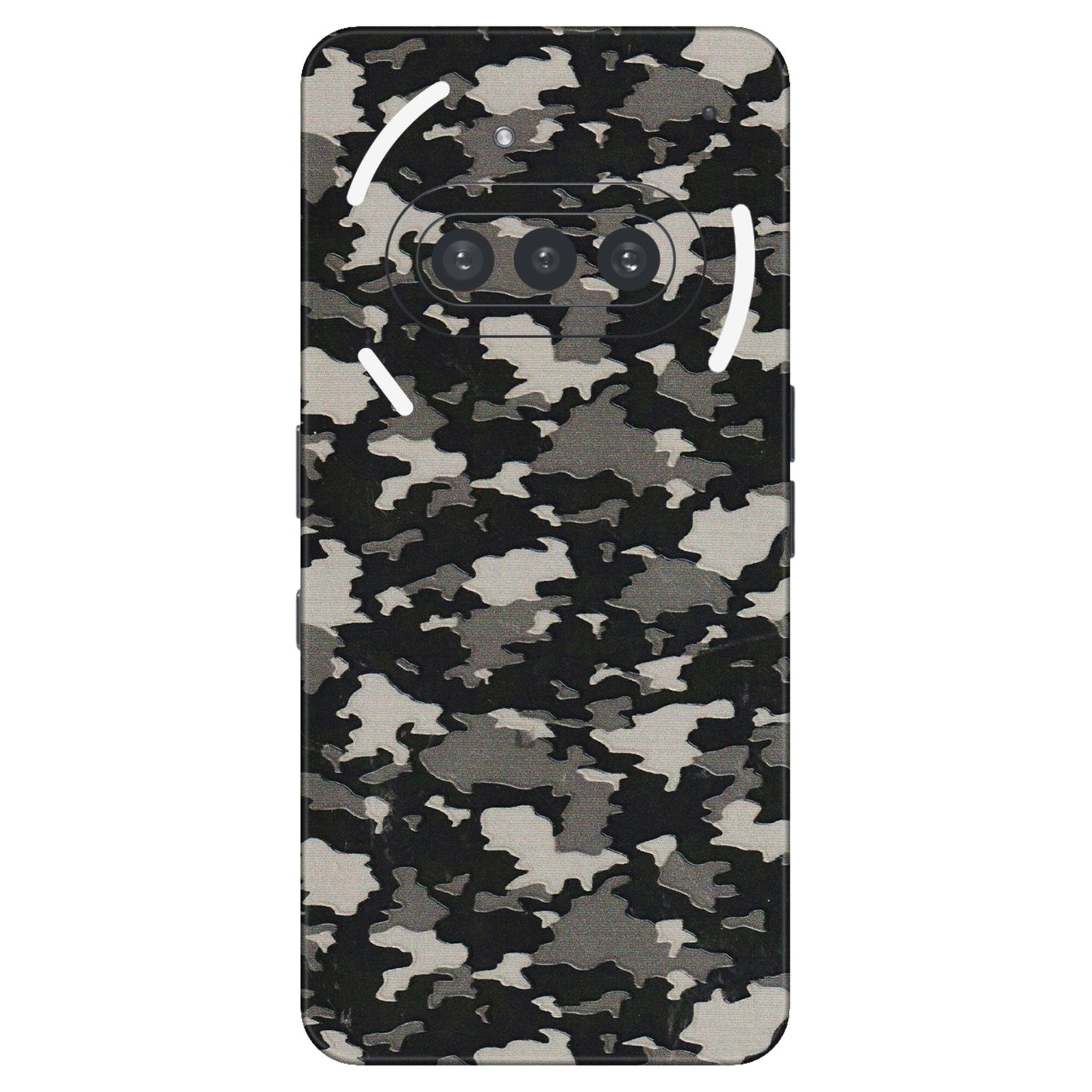Nothing Phone Skins (All Models) - Black/Grey Camoflaunge - 3D Embossed Finish (L-142) Nothing Phone 3A