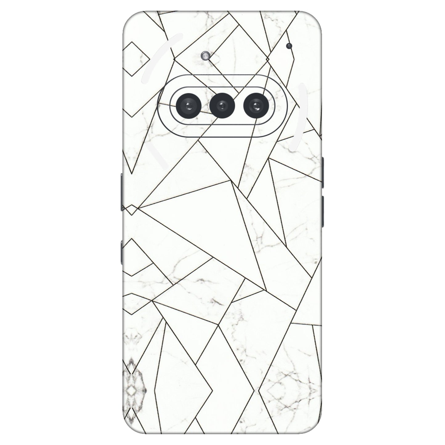 Nothing Phone Skins (All Models) - Luxury White Marble Effect - 3D Embossed Finish (L-168) Nothing Phone 3A
