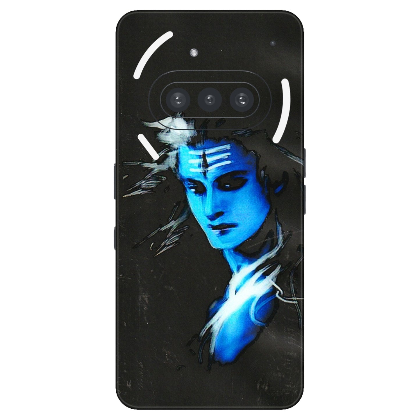 Nothing Phone Skins (All Models) - Har Har Mahadev Blue/Black - 3D Embossed Finish (L-185) Nothing Phone 3A
