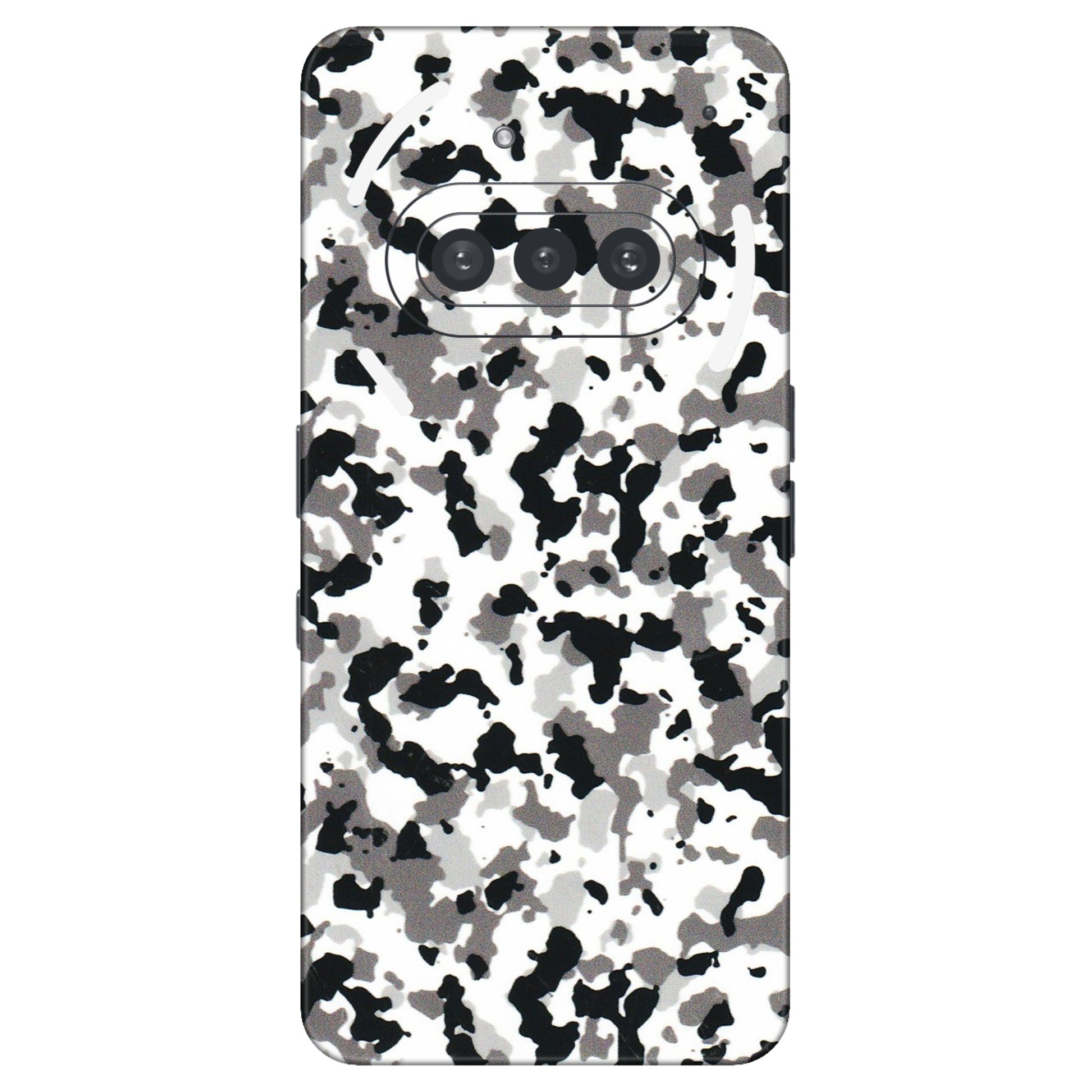 Nothing Phone Skins (All Models) - White Black Camouflage - 3D Embossed Finish (L-18) Nothing Phone 3A