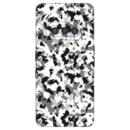 Nothing Phone Skins (All Models) - White Black Camouflage - 3D Embossed Finish (L-18) Nothing Phone 3A