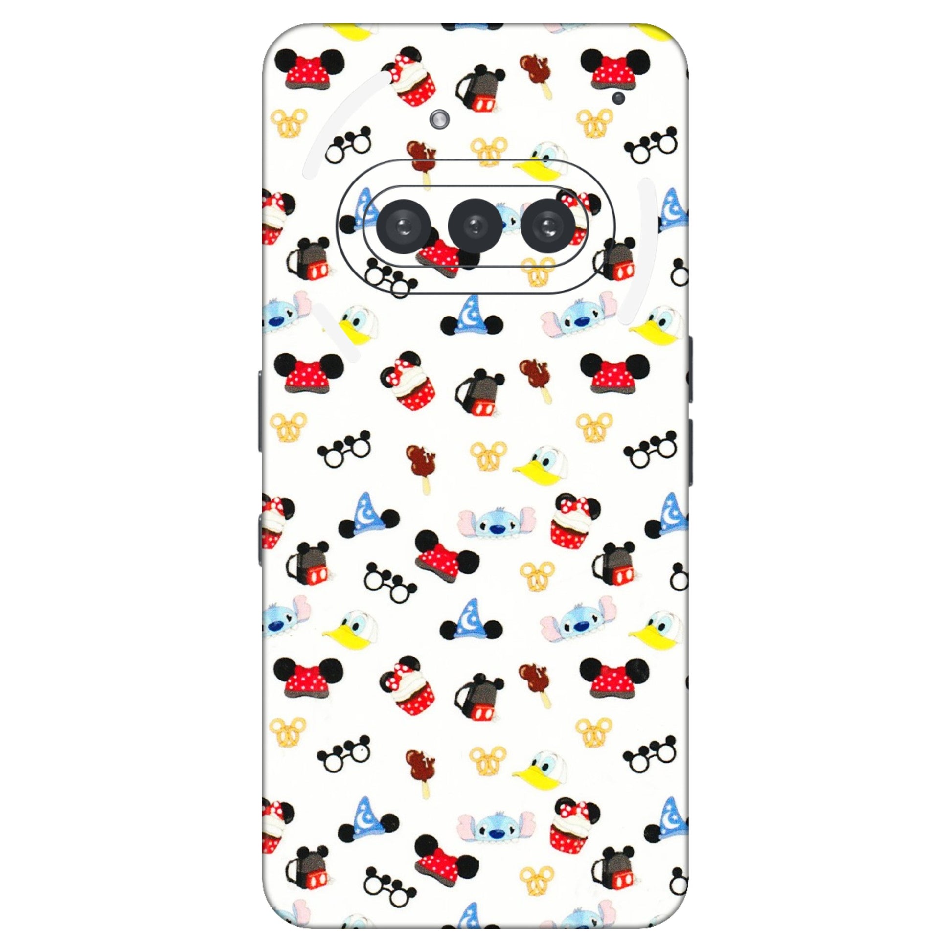 Nothing Phone Skins (All Models) - Minnie Mouse & Donald Doodles s - 3D Embossed Finish (L-194) Nothing Phone 3A