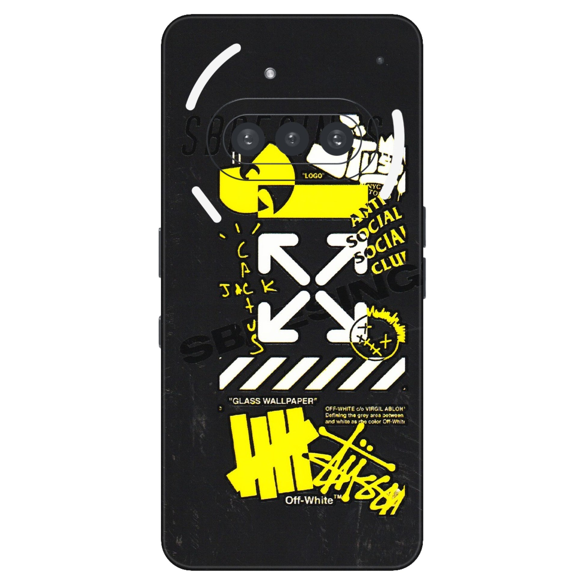 Nothing Phone Skins (All Models) - Anti Social Graffiti - 3D Embossed Finish (L-198) Nothing Phone 3A