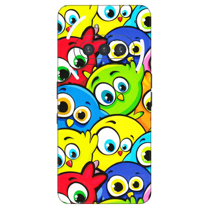 Nothing Phone Skins (All Models) - Cute Fluffy Birds - 3D Embossed Finish (L-213) Nothing Phone 3A