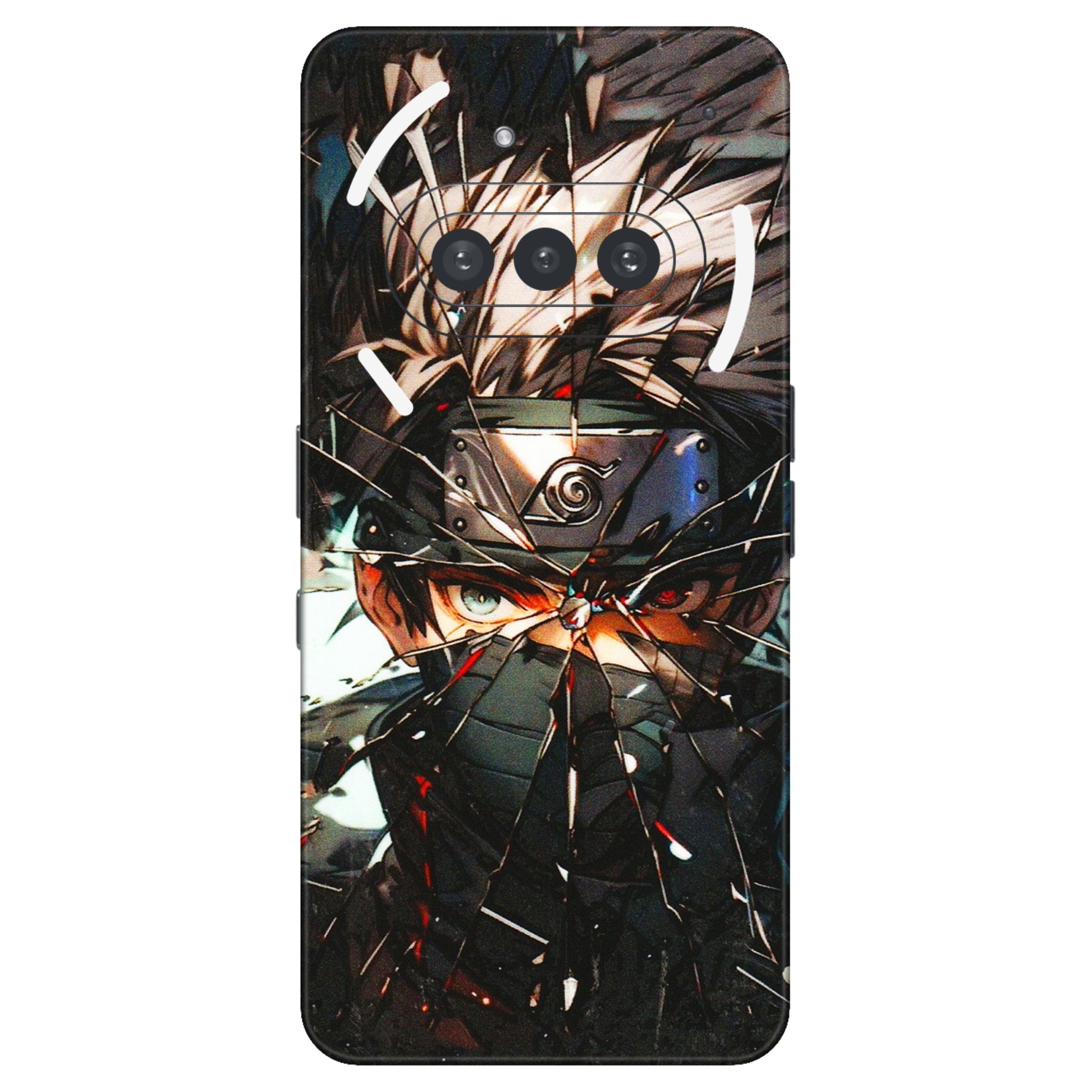 Nothing Phone Skins (All Models) - Kakashi Shattered Glass Effect - 3D Embossed Finish (L-237) Nothing Phone 3A