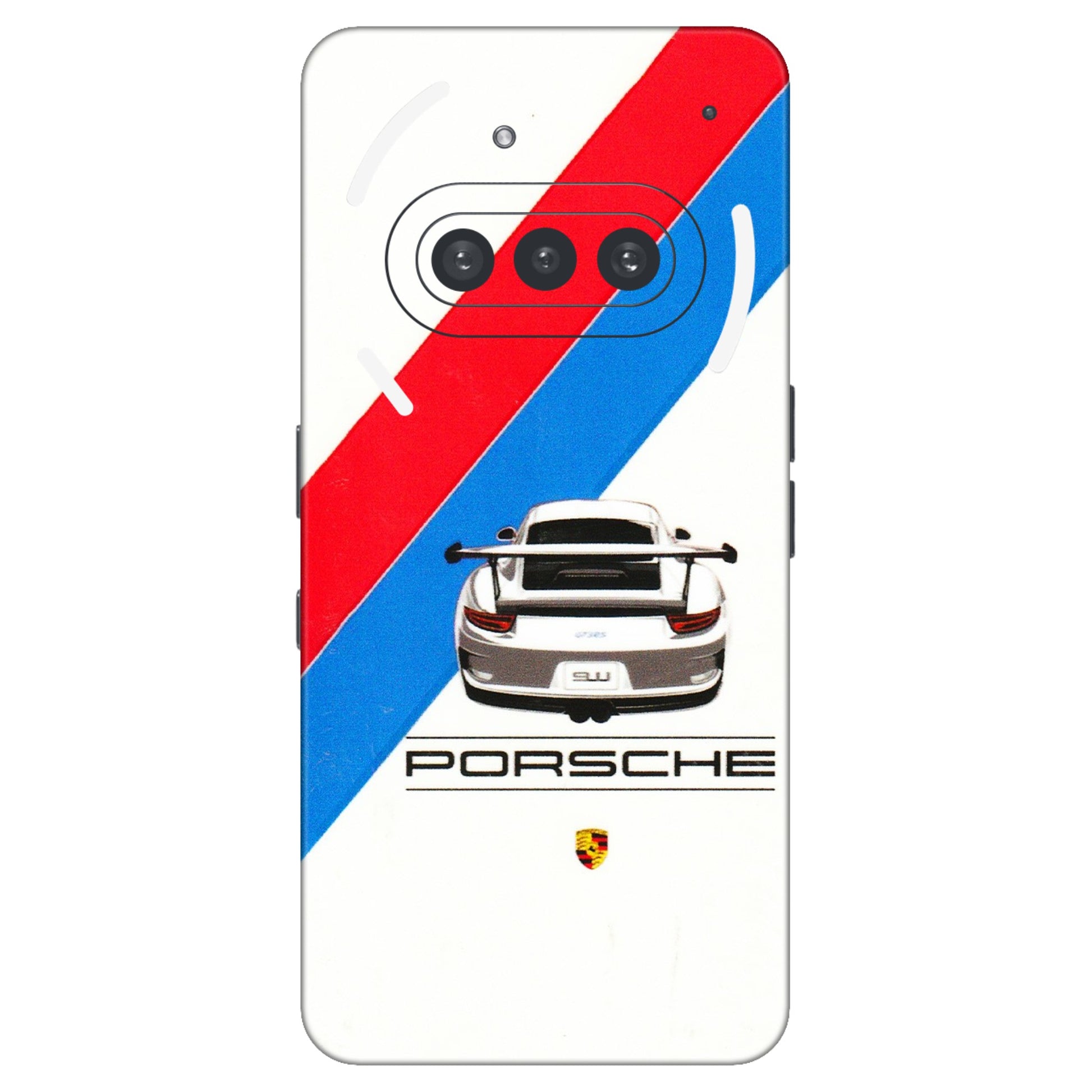 Nothing Phone Skins (All Models) - Porche Car Sober Logo - 3D Embossed Finish (L-248) Nothing Phone 3A
