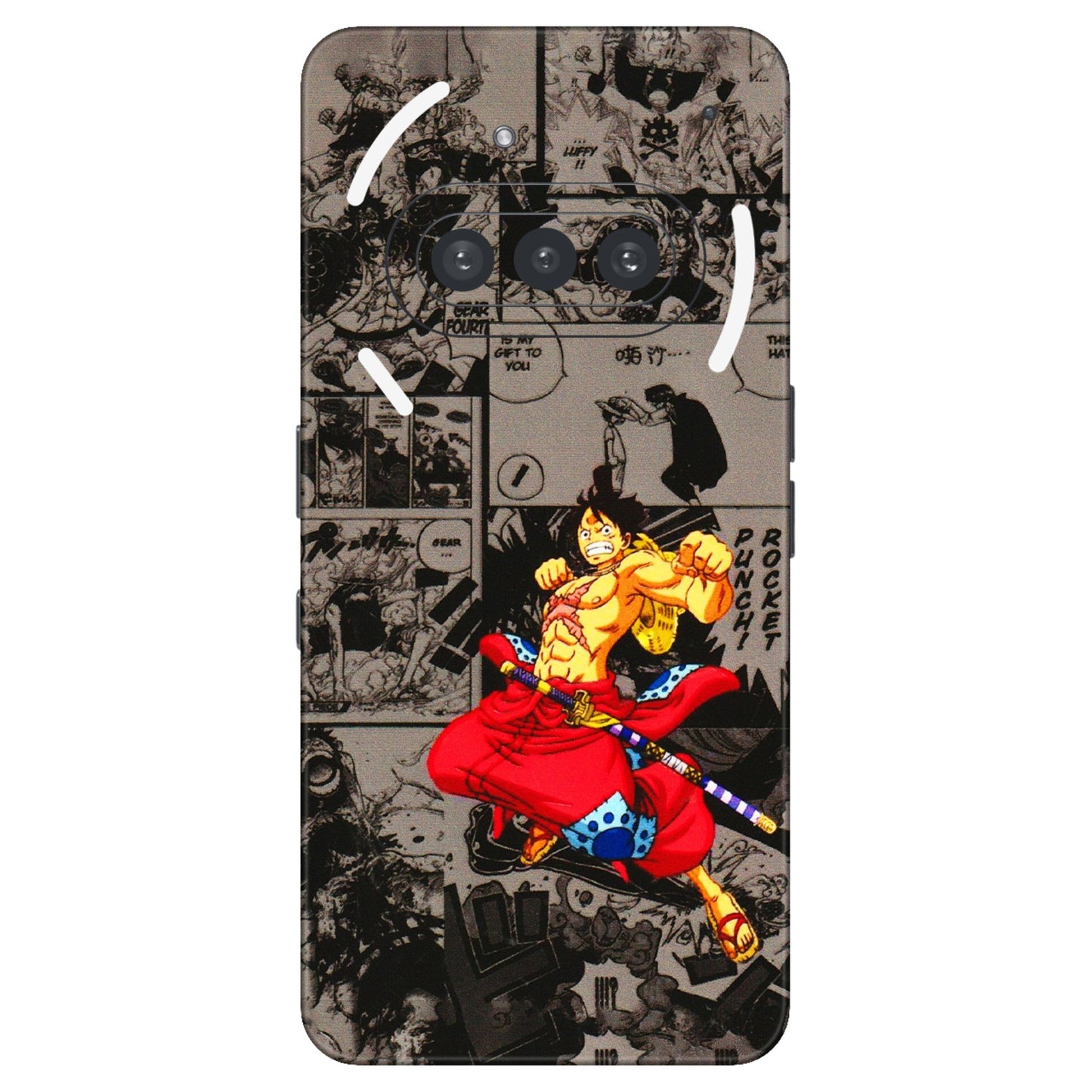 Nothing Phone Skins (All Models) - One Piece Rocket Punch Manga - 3D Embossed Finish (L-25) Nothing Phone 3A