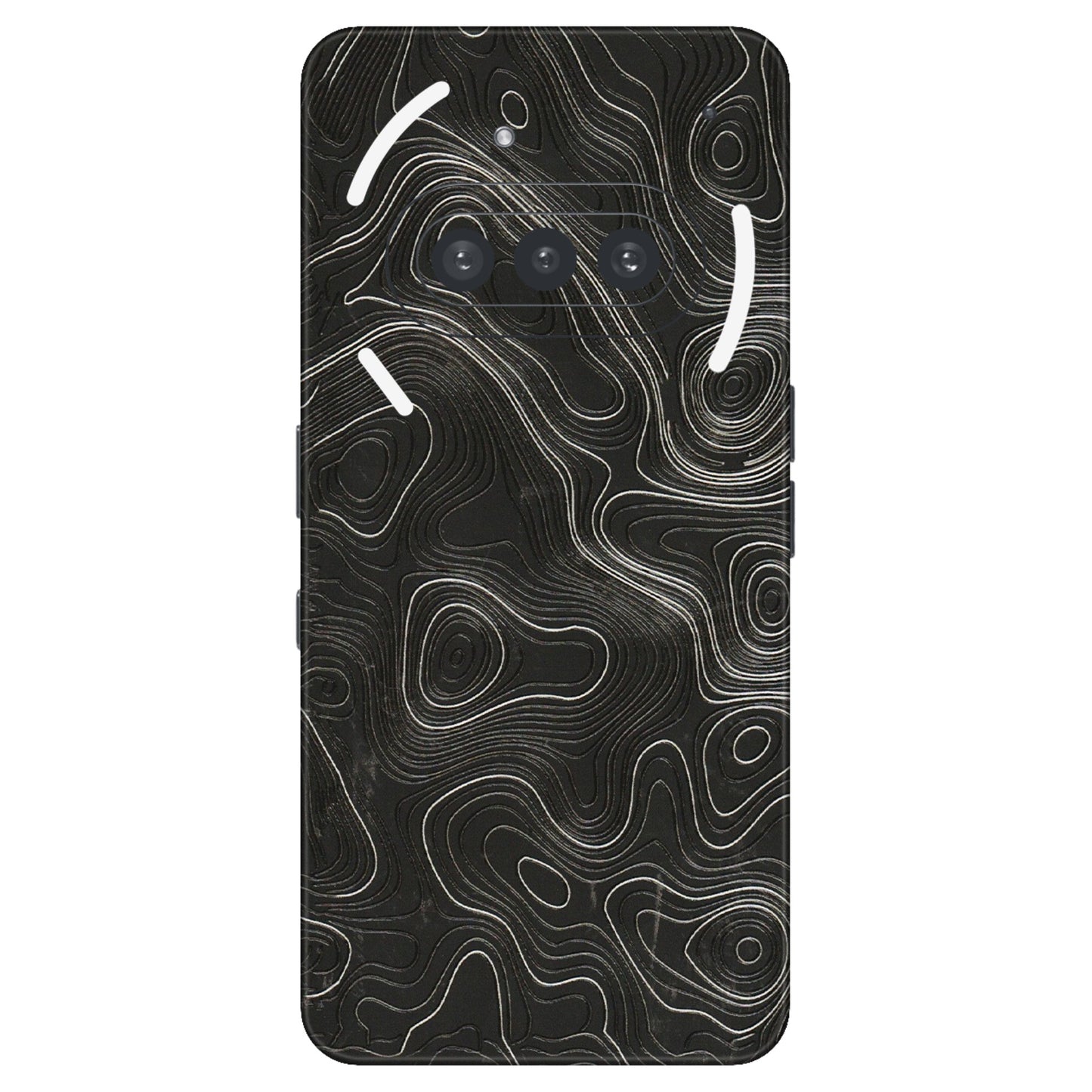 Nothing Phone Skins (All Models) - Abstract White Line Map  Latest - 3D Embossed Finish (L-269) Nothing Phone 3A