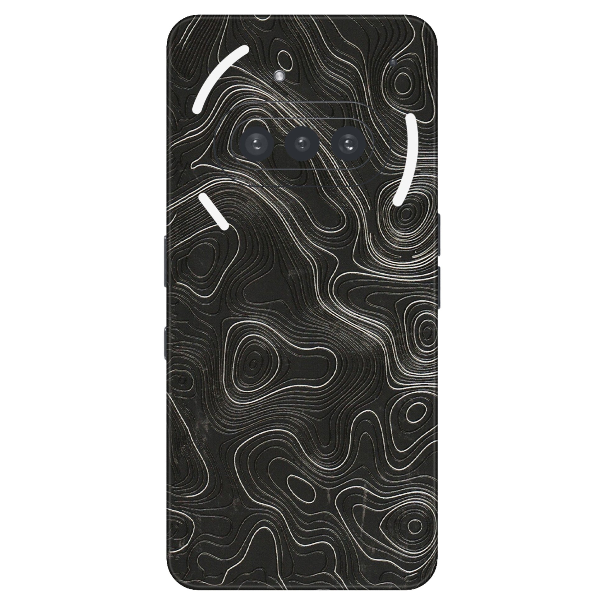 Nothing Phone Skins (All Models) - Abstract White Line Map  Latest - 3D Embossed Finish (L-269) Nothing Phone 3A