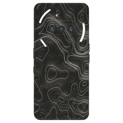 Nothing Phone Skins (All Models) - Abstract White Line Map  Latest - 3D Embossed Finish (L-269) Nothing Phone 3A