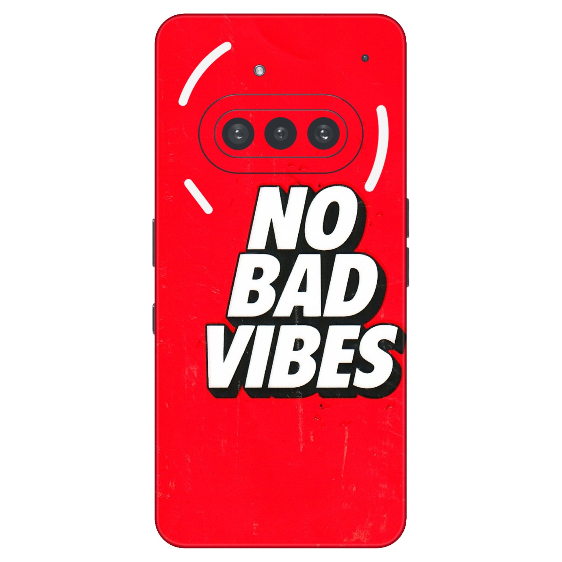 Nothing Phone Skins (All Models) - No Bad Vibes  Latest - 3D Embossed Finish (L-280) Nothing Phone 3A