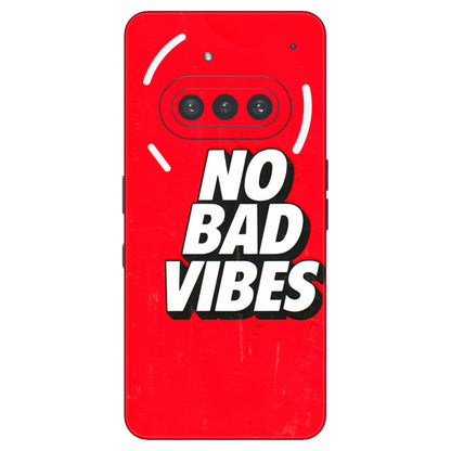 Nothing Phone Skins (All Models) - No Bad Vibes  Latest - 3D Embossed Finish (L-280) Nothing Phone 3A