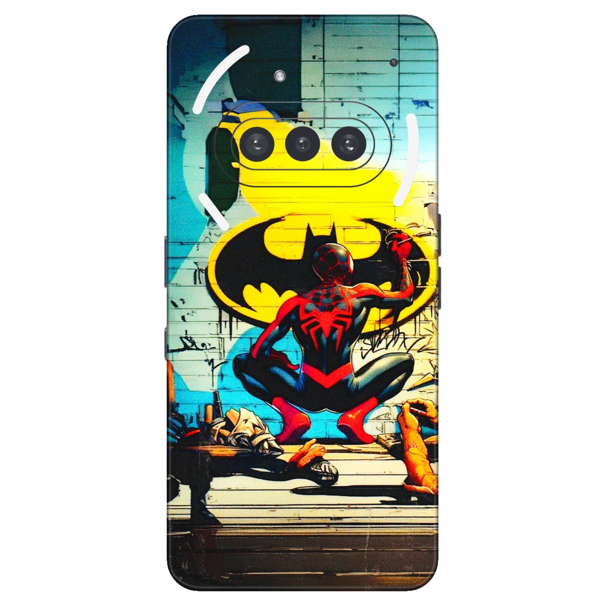 Nothing Phone Skins (All Models) - New Spiderman Bat Logo - 3D Embossed Finish (L-309) Nothing Phone 3A