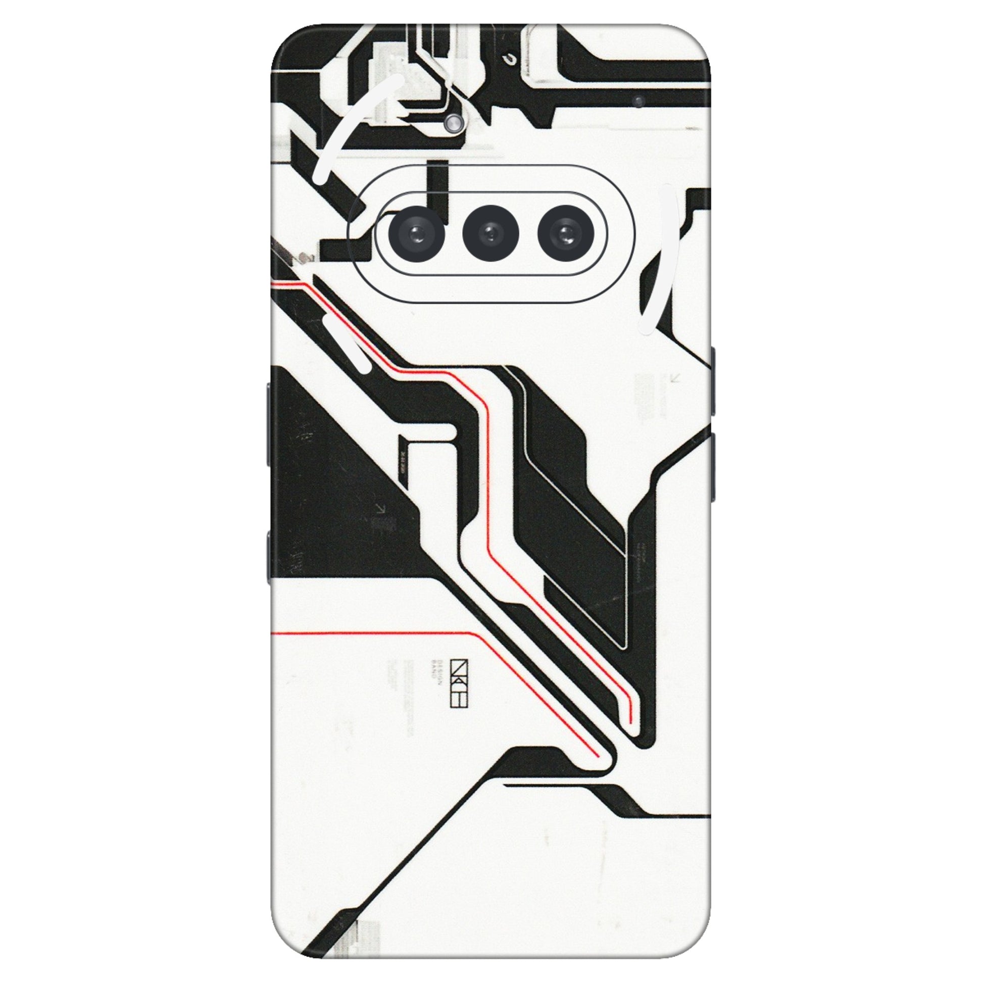 Nothing Phone Skins (All Models) - White Techy Logo - 3D Embossed Finish (L-312) Nothing Phone 3A