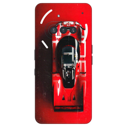 Nothing Phone Skins (All Models) - Red Porsche Car Logo - 3D Embossed Finish (L-315) Nothing Phone 3A