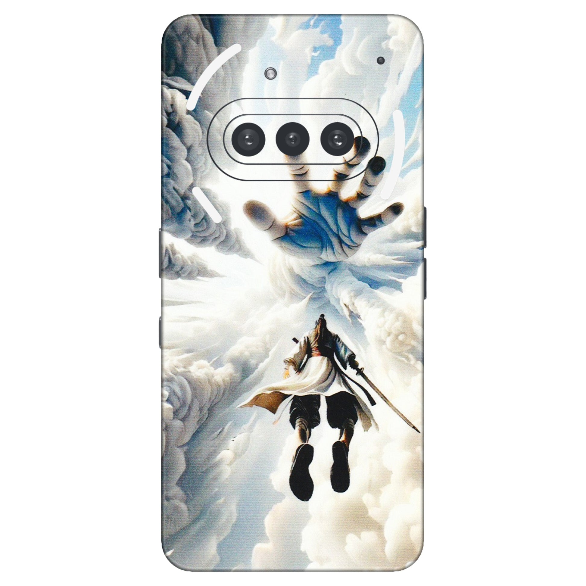 Nothing Phone Skins (All Models) - Big Hand With Monkey King - 3D Embossed Finish (L-323) Nothing Phone 3A