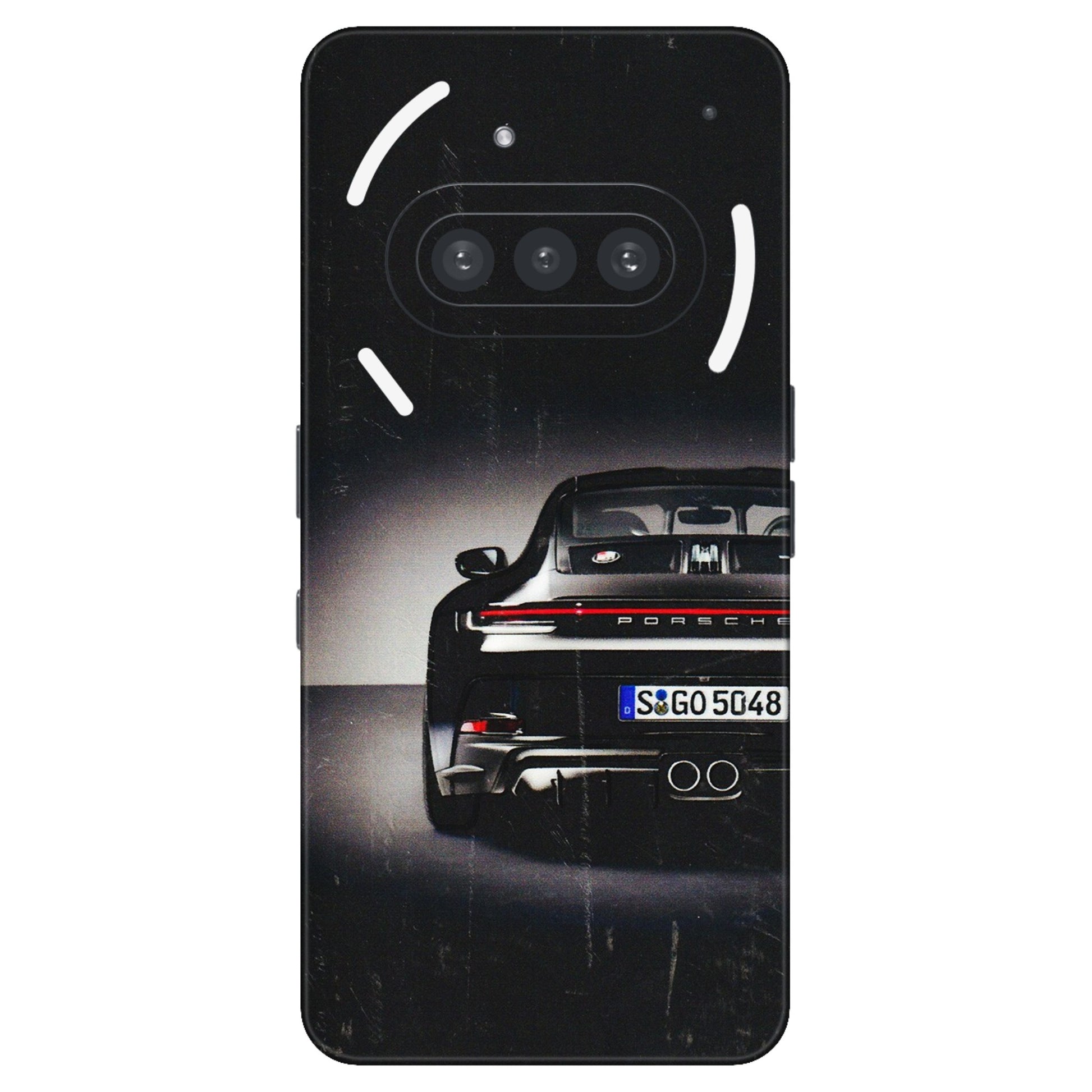 Nothing Phone Skins (All Models) - New Black Porsche GT3 - 3D Embossed Finish (L-327) Nothing Phone 3A