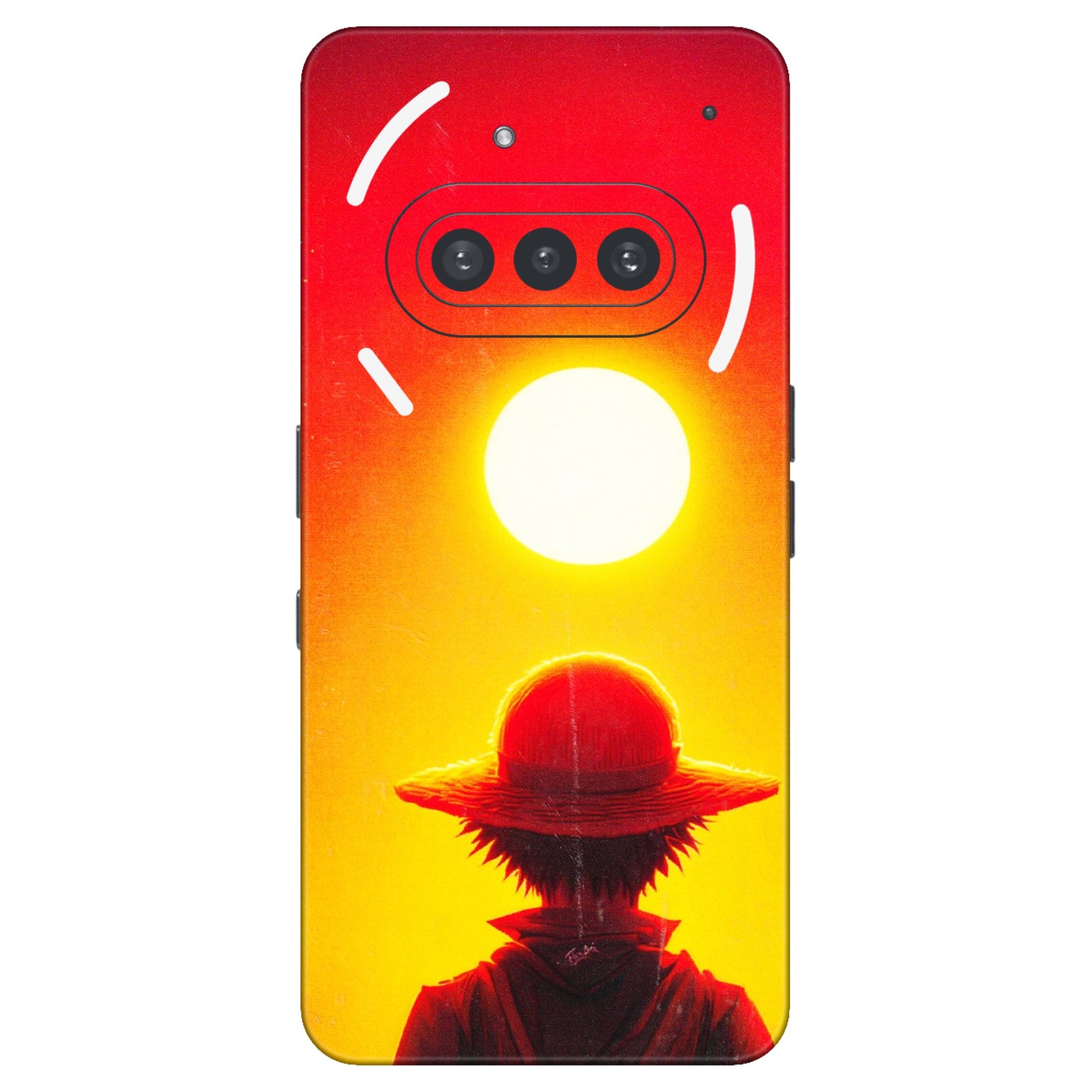 Nothing Phone Skins (All Models) - Cool Sunset With Monkey D.Luffy Anime - 3D Embossed Finish (L-329) Nothing Phone 3A