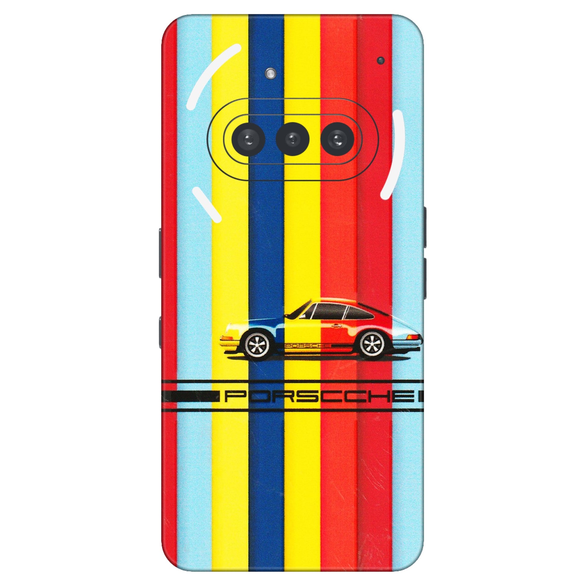 Nothing Phone Skins (All Models) - Multicolour Porche - 3D Embossed Finish (L-39) Nothing Phone 3A