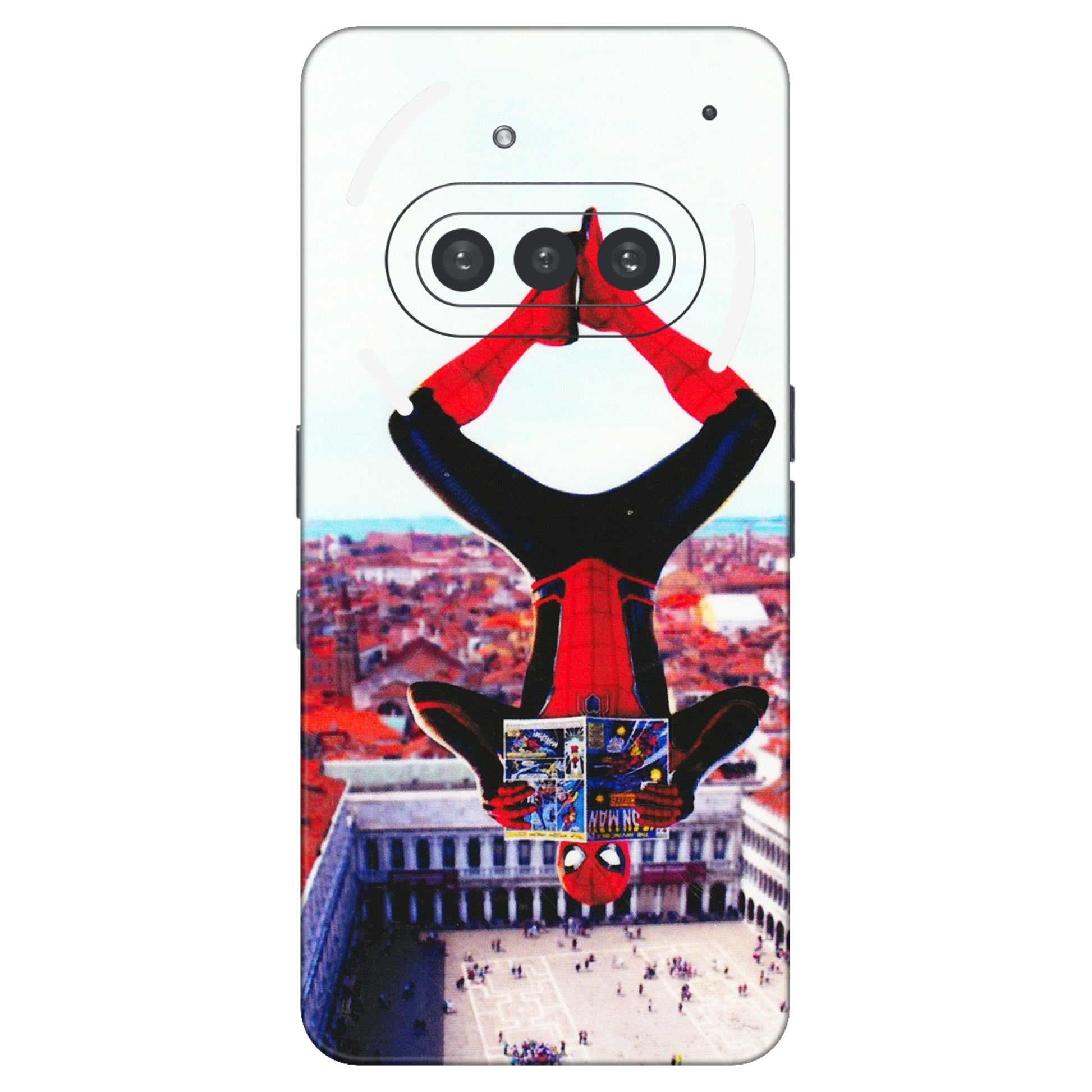 Nothing Phone Skins (All Models) - Spiderman Hanging - 3D Embossed Finish (L-53) Nothing Phone 3A
