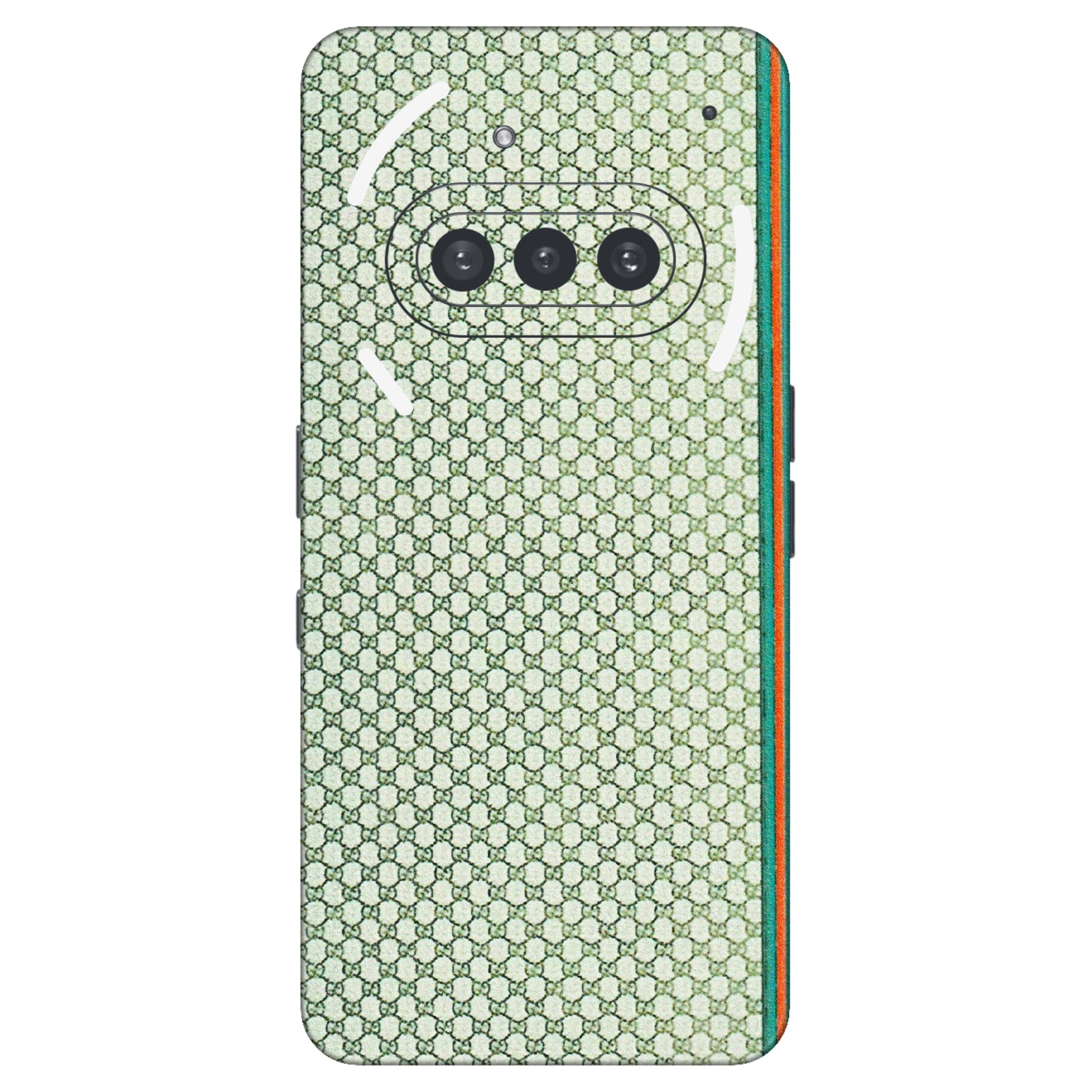 Nothing Phone Skins (All Models) - Gucci Fabric Pattern - 3D Embossed Finish (L-73) Nothing Phone 3A