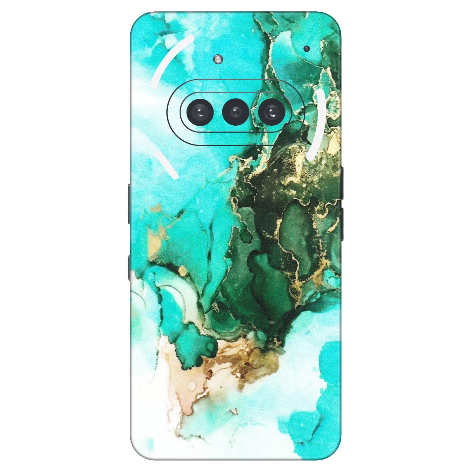 Nothing Phone Skins (All Models) - The Blue Gold Marble - Matte Finish (M-124) Nothing Phone 3A