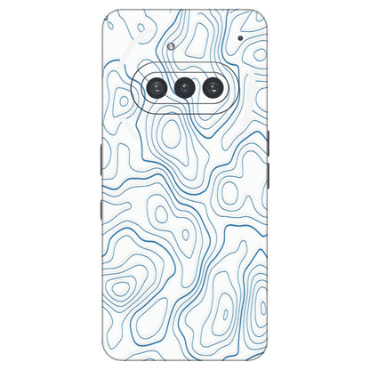 Nothing Phone Skins (All Models) - Blue And White Swirls - Matte Finish (M-139) Nothing Phone 3A