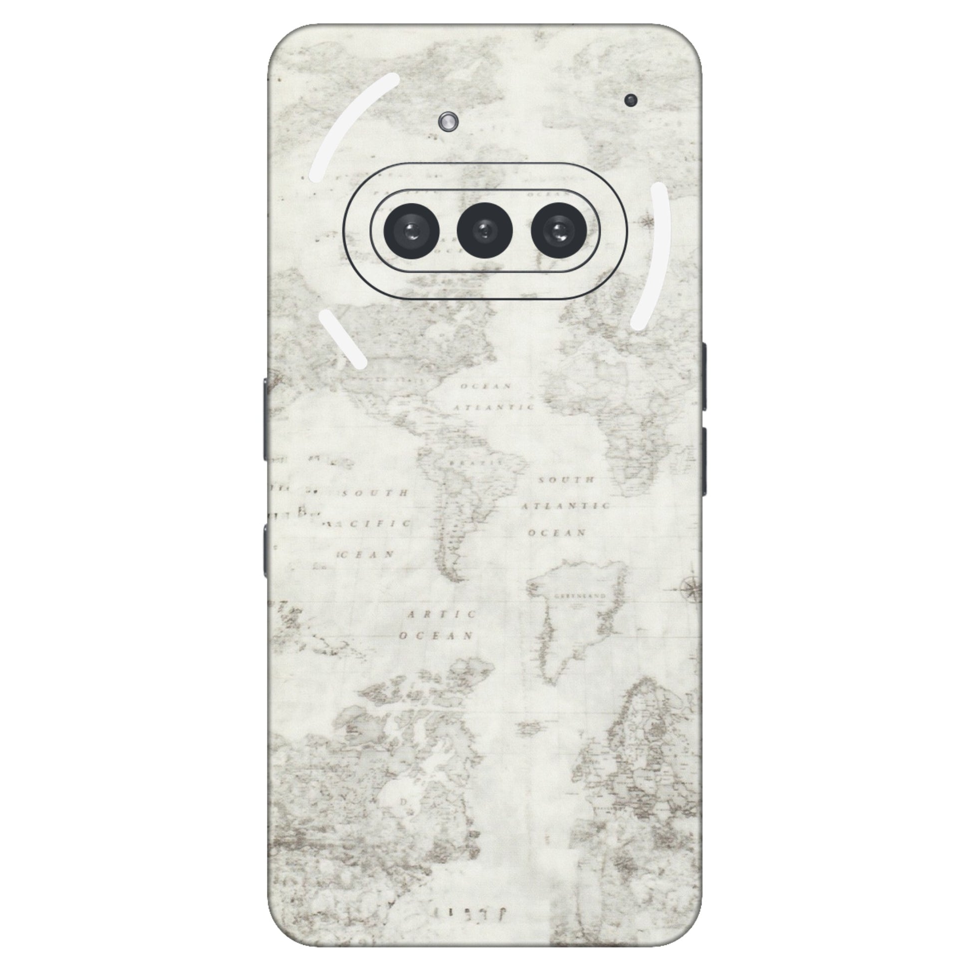Nothing Phone Skins (All Models) - Tranzy Series World Travel Map - Transparent Finish (T-4) Nothing Phone 3A