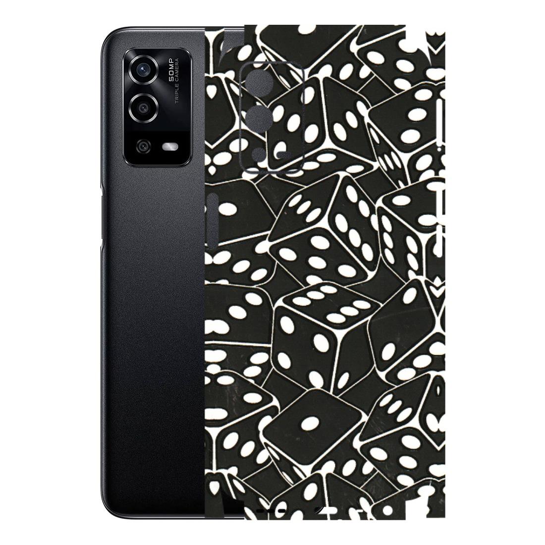 Oppo Phone Skins (All Models) - Big Black Dices - 3D Embossed Finish (L-106) Oppo A55 4G