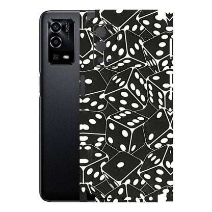 Oppo Phone Skins (All Models) - Big Black Dices - 3D Embossed Finish (L-106) Oppo A55 4G