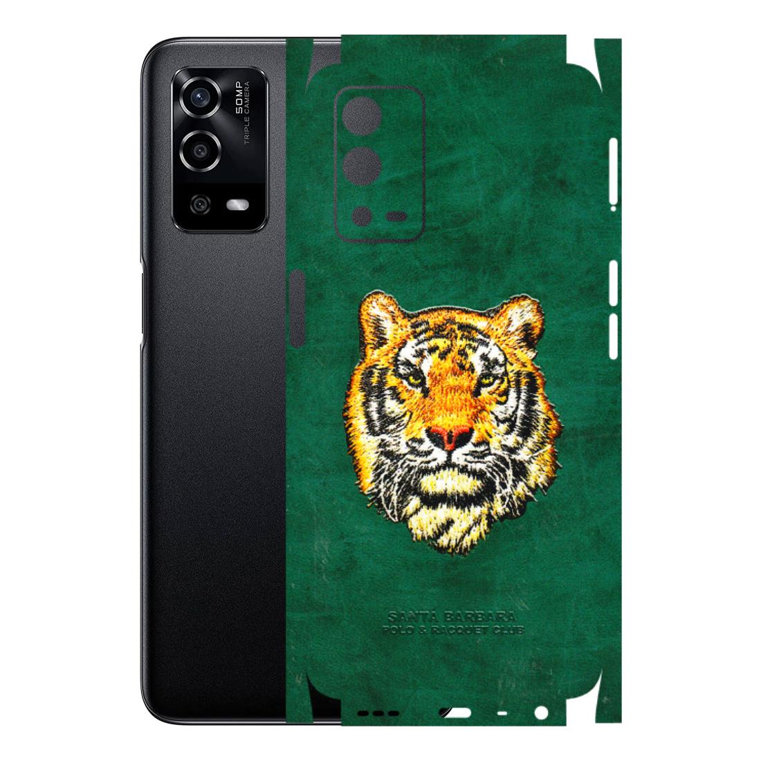 Oppo Phone Skins (All Models) - Leather Feel Tiger - 3D Embossed Finish (L-111) Oppo A55 4G
