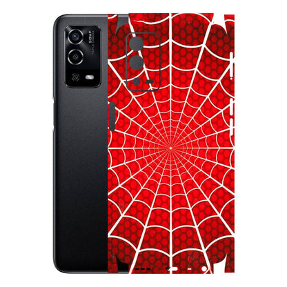 Oppo Phone Skins (All Models) - Classic Spidey Web - 3D Embossed Finish (L-115) Oppo A55 4G