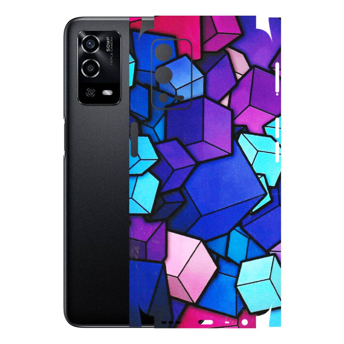 Oppo Phone Skins (All Models) - Cube Doodle - 3D Embossed Finish (L-141) Oppo A55 4G