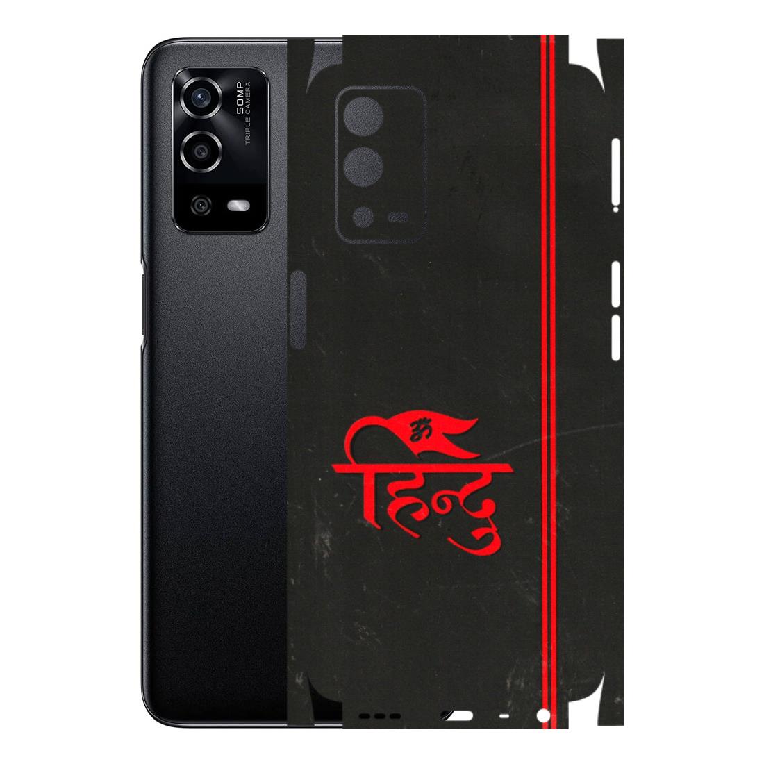 Oppo Phone Skins (All Models) - Hindu Black - 3D Embossed Finish (L-153) Oppo A55 4G
