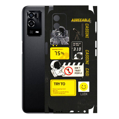 Oppo Phone Skins (All Models) - Black Cassini - 3D Embossed Finish (L-161) Oppo A55 4G