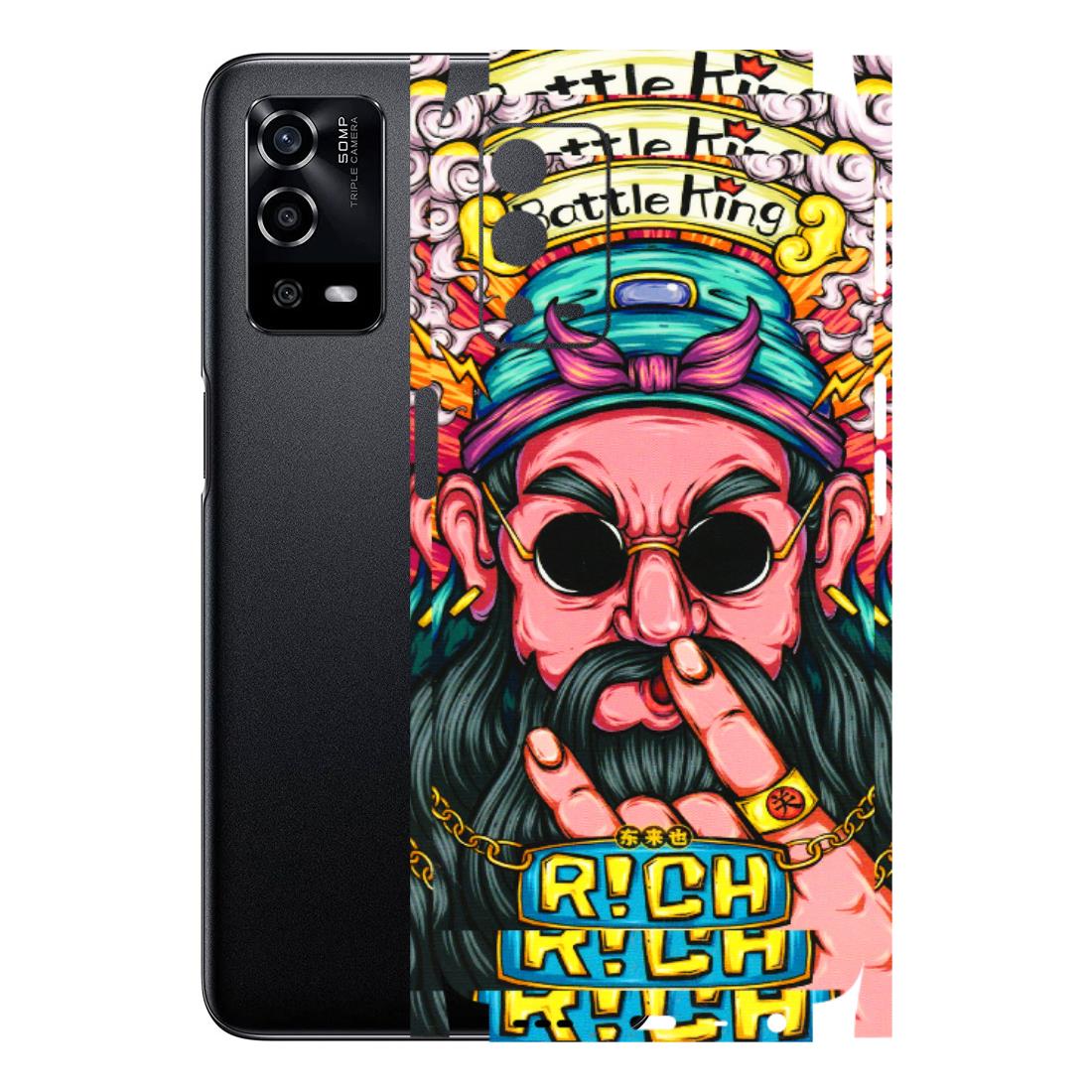 Oppo Phone Skins (All Models) - Battle King Dude Face - 3D Embossed Finish (L-178) Oppo A55 4G