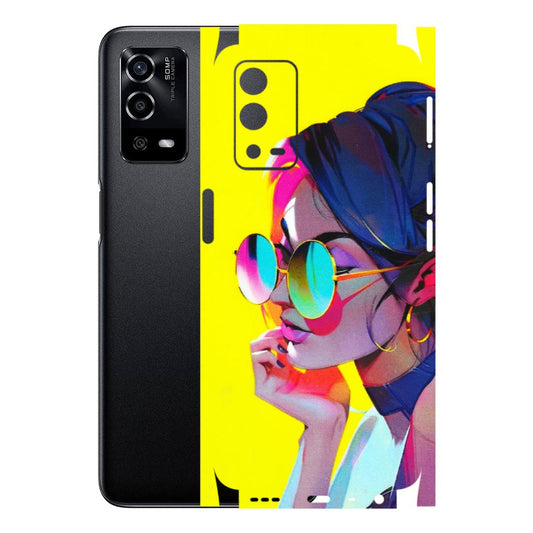 Oppo Phone Skins (All Models) - Bold Stylish Girl - 3D Embossed Finish (L-222) Oppo A55 4G