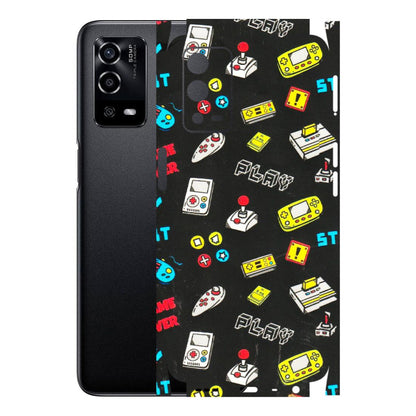 Oppo Phone Skins (All Models) - Gaming Doodles - 3D Embossed Finish (L-224) Oppo A55 4G