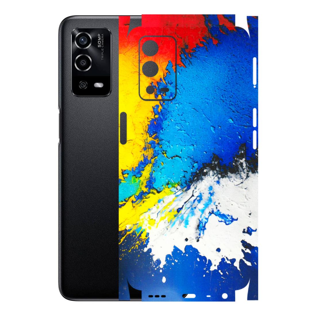 Oppo Phone Skins (All Models) - Acrylic Paint Spill - 3D Embossed Finish (L-229) Oppo A55 4G
