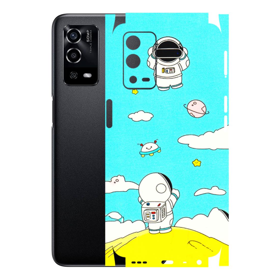 Oppo Phone Skins (All Models) - Blue Skies Astro Float - 3D Embossed Finish (L-230) Oppo A55 4G